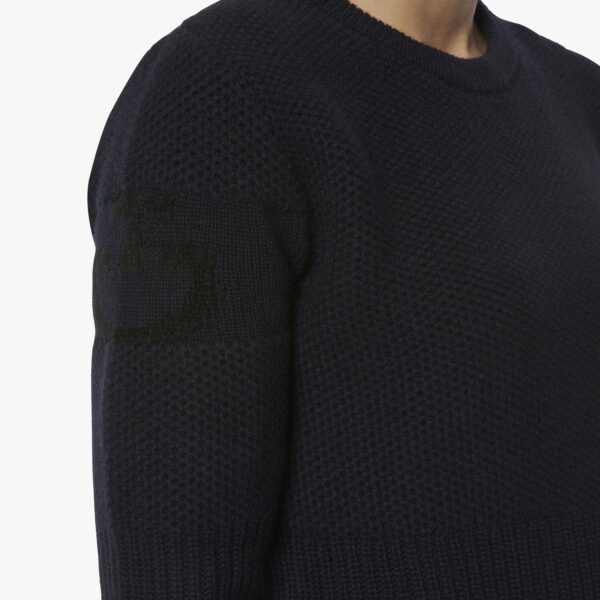 CT Eco Merino Crew Neck Double Knit Sweater Navy S - Image 4