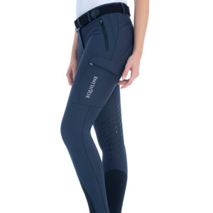 Equiline Chantalc Damridbyxa Cargo knägrip Navy 44