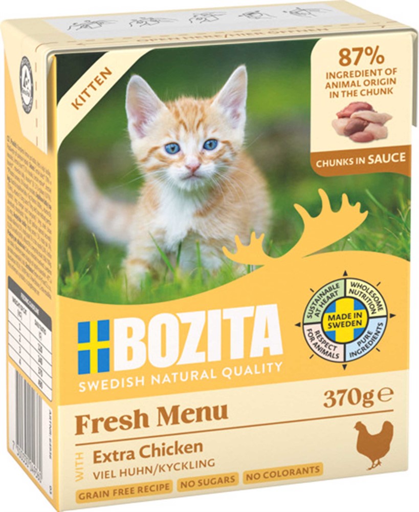 Bozita Katt Bitar i Sås Kyckling Kitten 370g