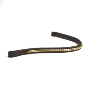 Shires Klinker Pannband Brun/Mässing Cob