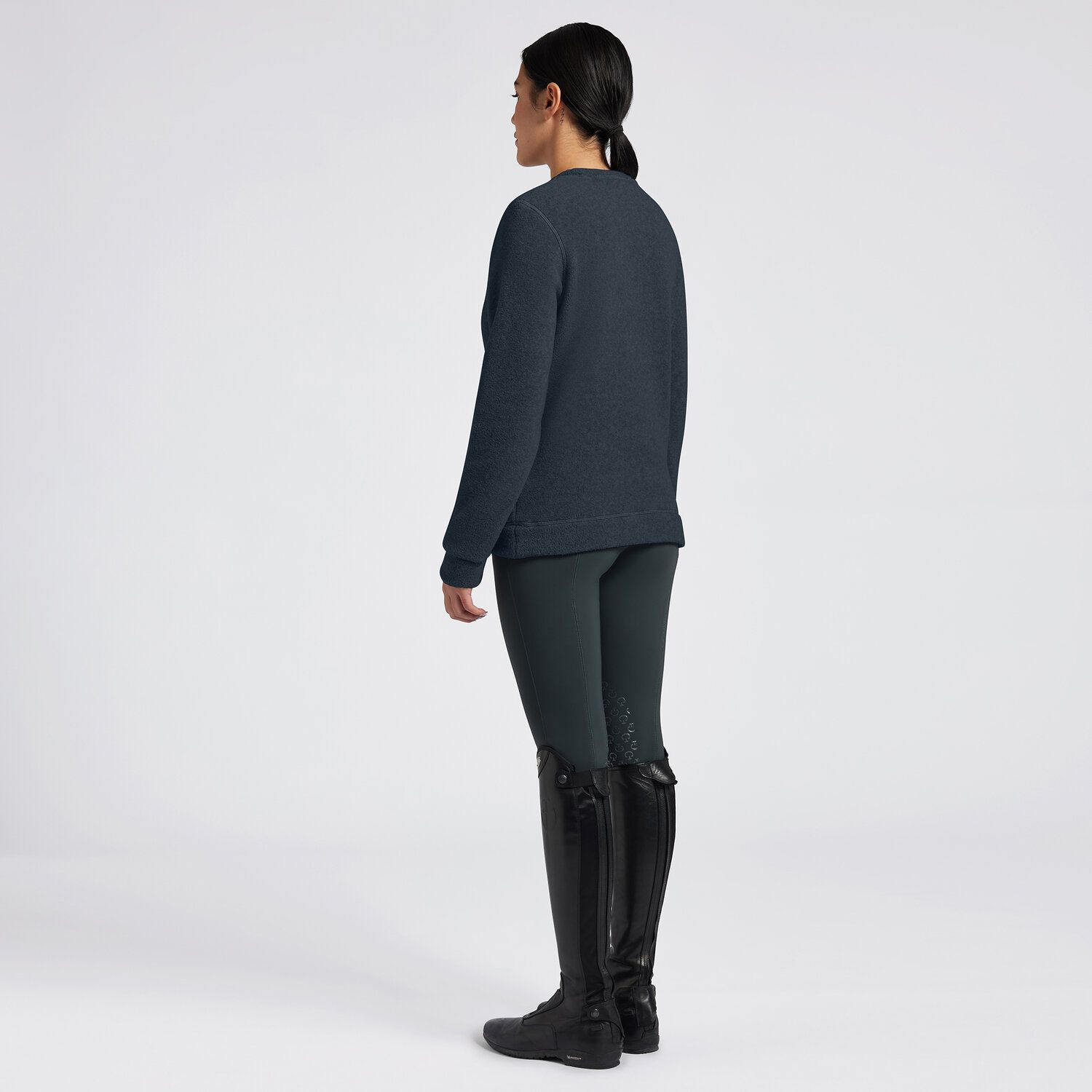 Cavalleria toscana Fleece Crew neck Pullover Marin L - Bild 2