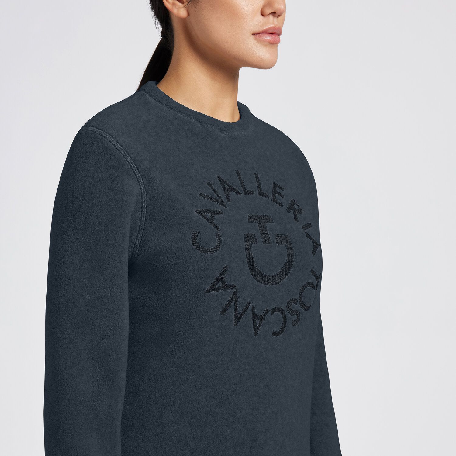 Cavalleria toscana Fleece Crew neck Pullover Marin L - Bild 3