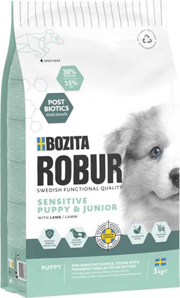Bozita Robur Sens. GF Puppy, Lamb 3kg