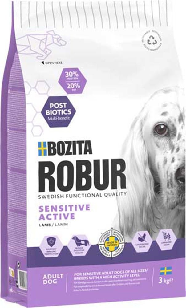 Bozita Robur Sens. GF Active, Lamb 3kg