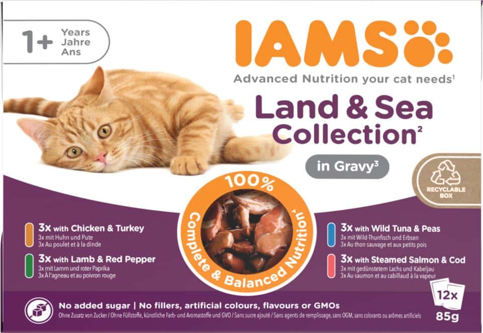 Iams Delights Land & Sea gravy 12-p