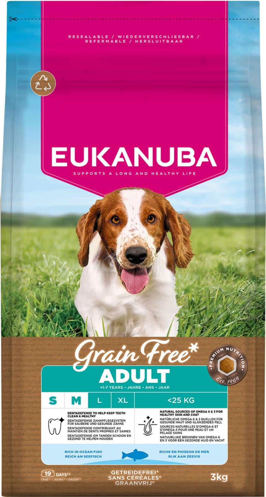 EUKANUBA Adult Small/Medium Grainfree Havsfisk 3kg