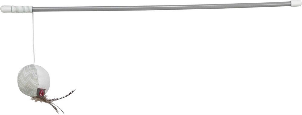 Kattvippa med boll & fjädrar, plast/plysch, 46 cm, Trixie
