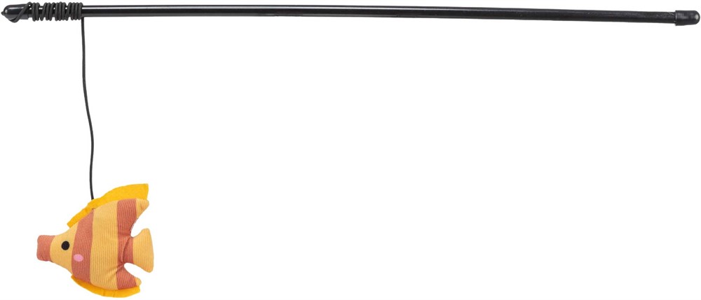 Kattvippa med fisk, plast/plysch, 46 cm, Trixie