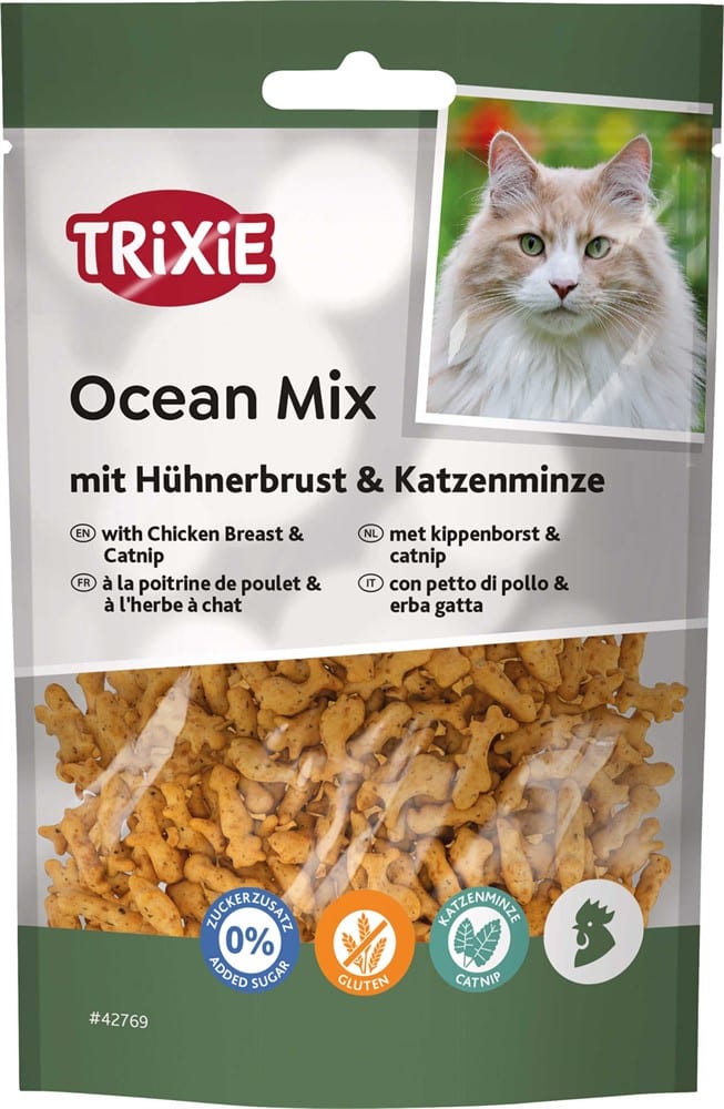 Ocean mix med kycklingbröst & kattmynta, 50 g, Trixie