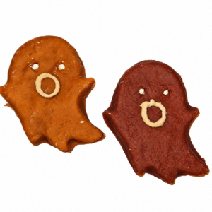 Halloweensnack, spöke med kycklingbröst/ankbröst 9cm, 40g