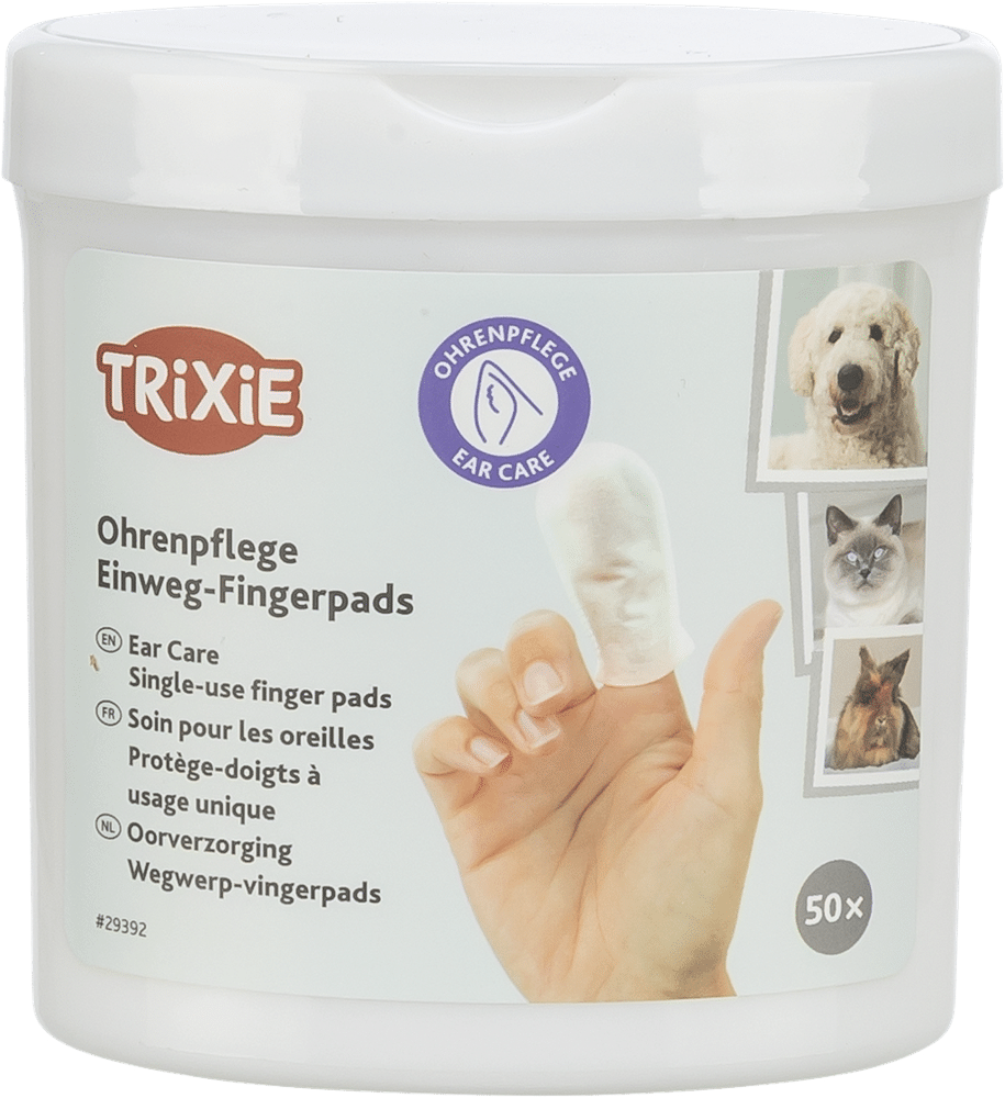 Fingerpads Aloe Vera, för öronvård, 50 st, Trixie